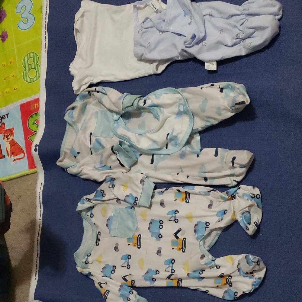 Amazon Kids Pajama Sets - White and Blue